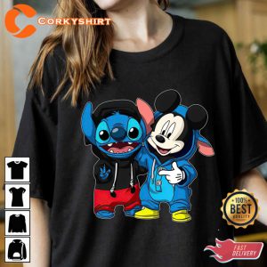 Stitch And Mickey Mouse Costume Disney Best Friends Match T-Shirt