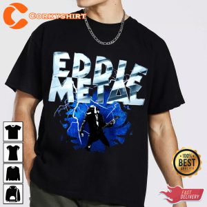 Stranger Things Eddie Metal Rockin Turbo T-Shirt