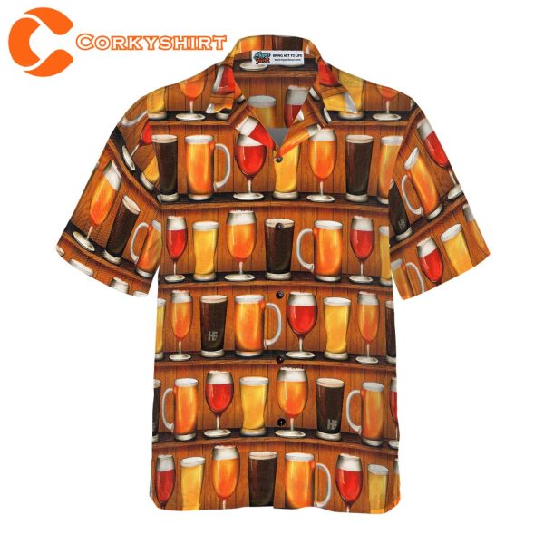 Summer Beer Mugs Hawaiian Shirt