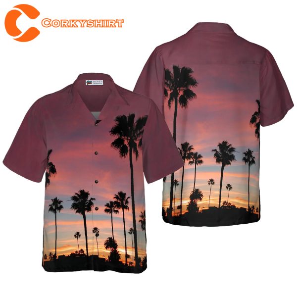 Sunset Venice Beach Men Hawaiian Shirt