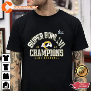 Super Bowl LVI Champions Rams Football Detroit T-Shirt