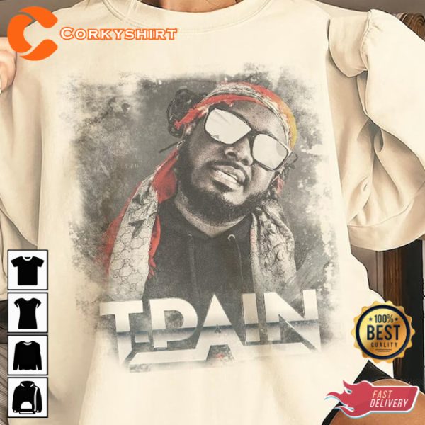 T-Pain Streetwear Gift Hip Hop 90s Vintage Graphic Rap T-Shirt