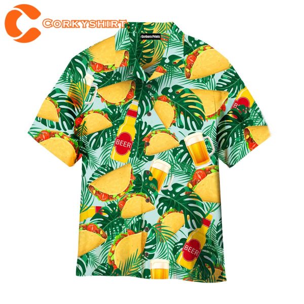 Tacos Beer Fiesta Tropical Aloha Hawaiian Shirts