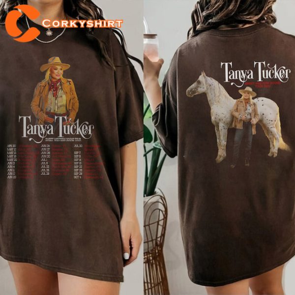 Tanya Tucker Western Sound Tour 2023 Country Music Concert Gift T-Shirt