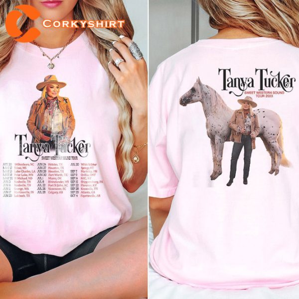 Tanya Tucker Western Sound Tour 2023 Country Music Concert Gift T-Shirt