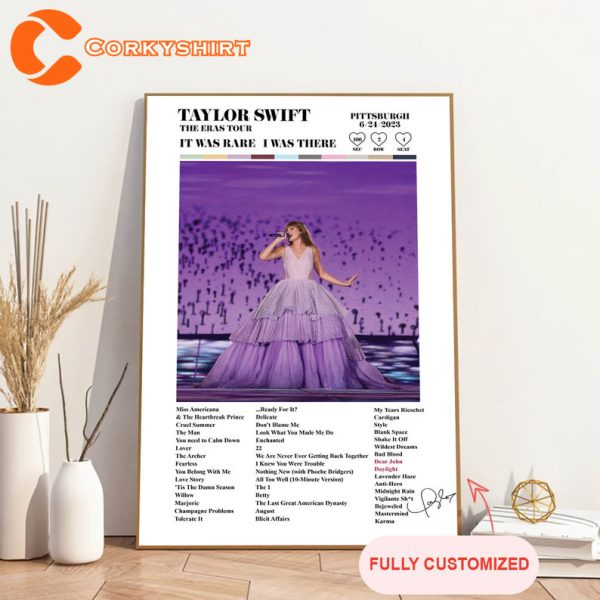 Taylor 2023 The Eras Tour Tracklist Poster