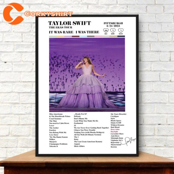 Taylor Swiftie The Eras Tour Custom Vintage Concert Poster Stunning Wall Art