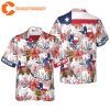 Texas Longhorn Bluebonnet And Armadillo Hawaiian Shirt