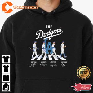 The Dodgers Taylor Betts Turner Seager Abbey Road Signatures Unisex T-Shirt