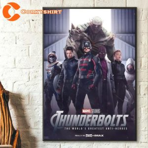 Thunderbolts 2024 Movie Marvel Wall Art Poster