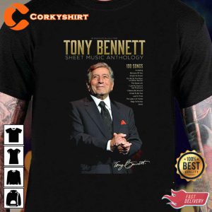 Tony Bennett Sheet Music Anthology Unisex Memorial T-Shirt