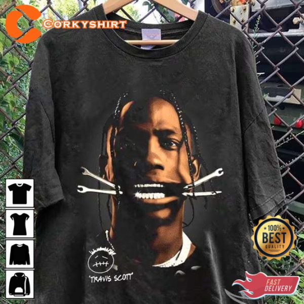 Travis Scott Bootleg Style Big Face Unisex T-Shirt