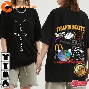 Travis Scott Cactus Jack Astroworld Wish You Were Here Tour Hip Hop T-Shirt