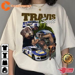 Travis Scott Hip-Hop NASCAR Streetwear T-Shirt