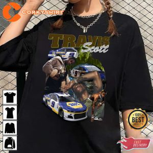Travis Scott Hip-Hop NASCAR Streetwear T-Shirt