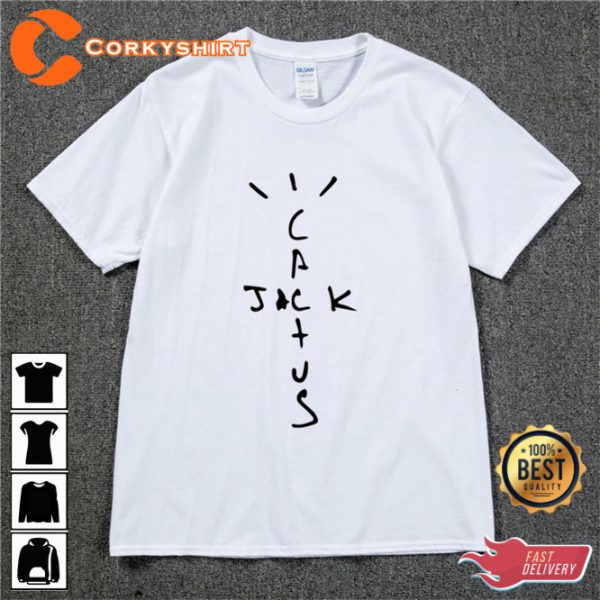 Trendy CACTUS JACK Print Hip Hop Streetwear Travis Scott T-Shirt