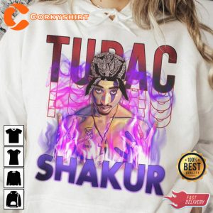 Tupac Shakur 2Pac Live Anime Art Style Designed T-Shirt
