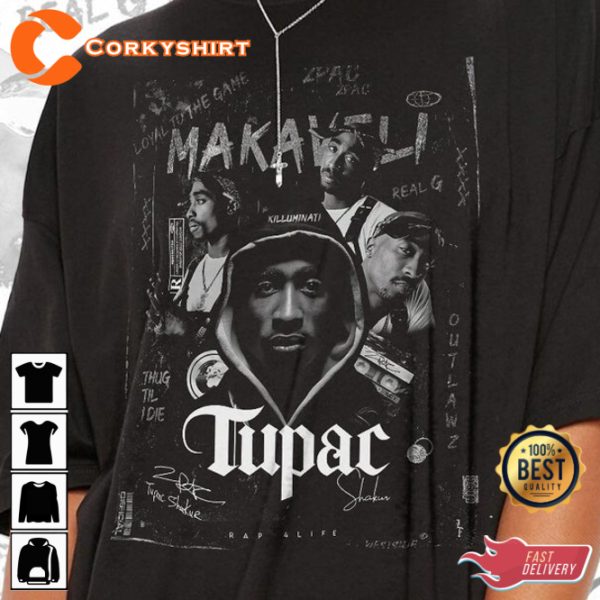 Tupac Shakur Streetstyle 2Pac Concert Best Gift For Fans T-Shirt