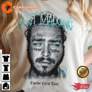 Twelve Carat Post Malone Tour Rock Style Designed T-Shirt