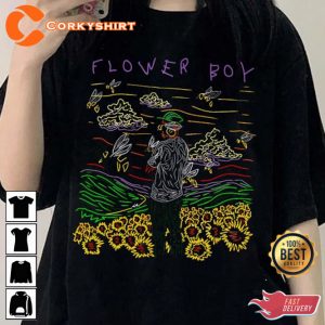 Tyler The Creator Flower Boy Aesthetic Lineart T-Shirt