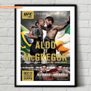 UFC 194 Conor McGregor vs Jose Aldo Poster Wall Art Print