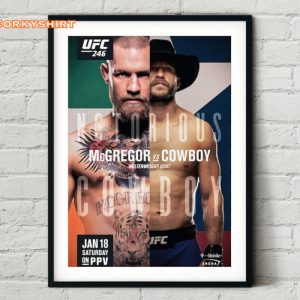 UFC 246 Conor McGregor vs Donald Cowboy Cerrone Poster