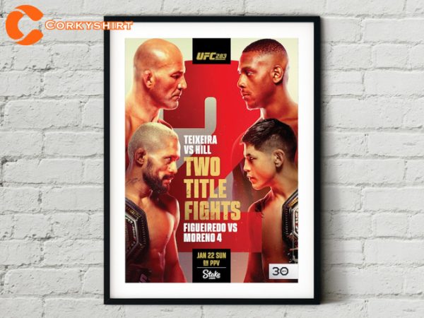 UFC 283 Glover Teixeira vs Jamahal Hill Fight Poster