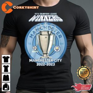 Uefa Champions League Winners Manchester City 2022 2023 T-Shirt