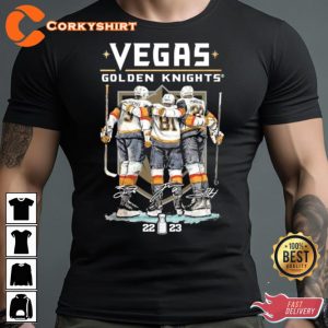 Vegas Hockey Jack Eichel Jonathan Marchessault And Shea Theodore 2023 T-Shirt