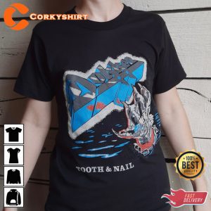 Vintage 1980s Inspired Dokken Tooth and Nail Concert T-Shirt