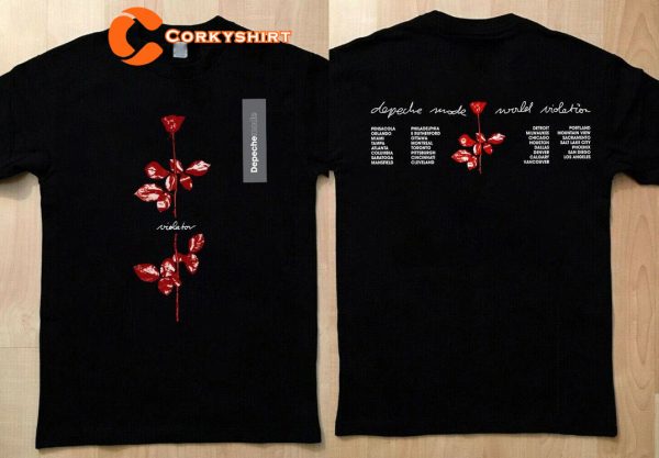 Vintage 1990 Depeche Mode World Violator Concert Tour T-Shirt