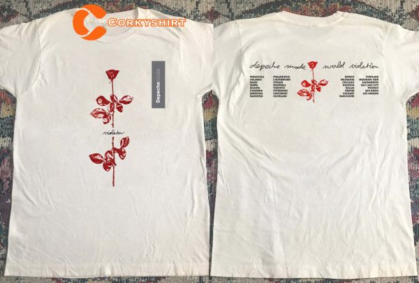 Vintage 1990 Depeche Mode World Violator Concert Tour T-Shirt