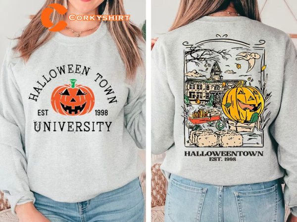 Vintage 90s Halloween Town  University 1998 T-Shirt