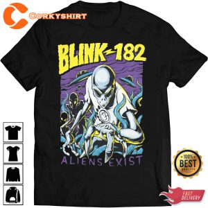 Vintage Aliens Exist blink 182 Short Sleeve T-Shirt