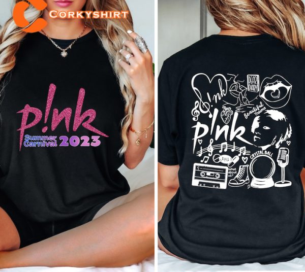 Vintage P!nk Pink Singer Summer Carnival 2023 Tour T-Shirt