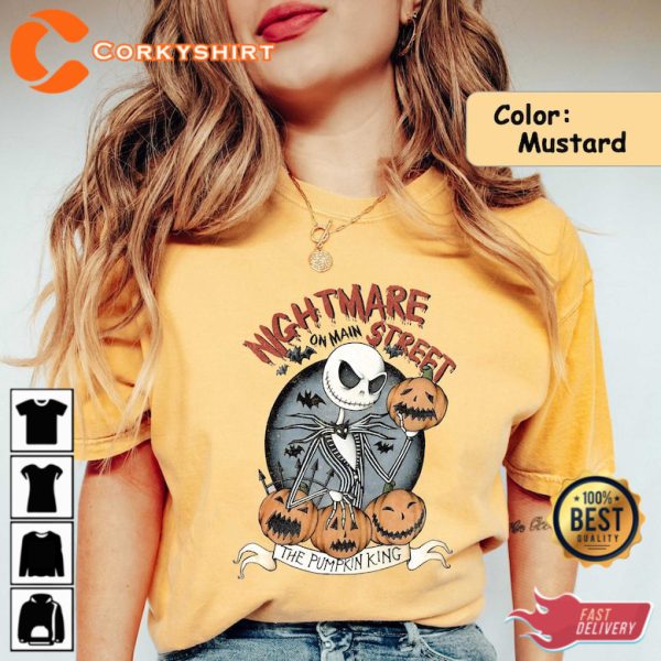 Vintage The Nightmare Before Halloween Pumpkin Shirt