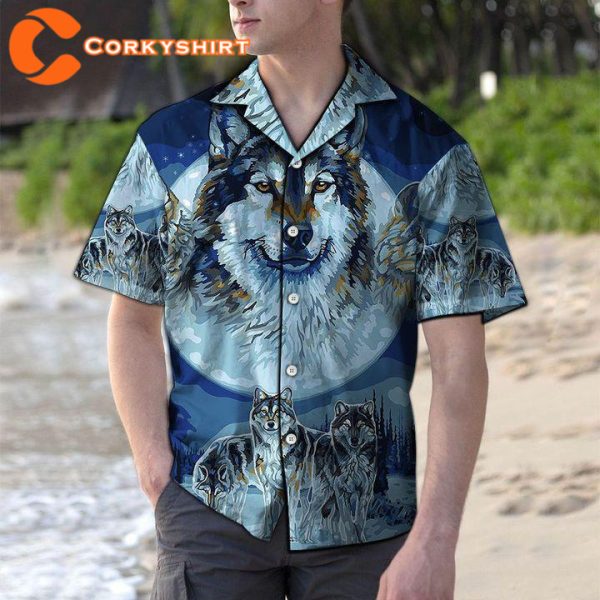 Wolf Hawaiian Shirt For Men Women