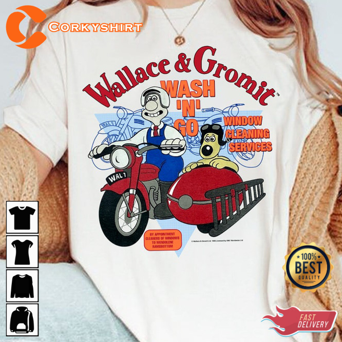1989 Wallace and Gromit Wash N Go Anniversary Gift for Fans T-Shirt