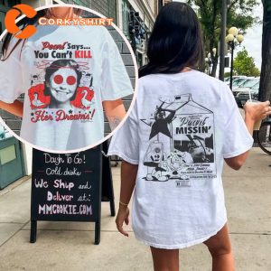 2 Sided Pearl Cows Milk Movie Pearl Mia Goth Horror Halloween Costume T-Shirt