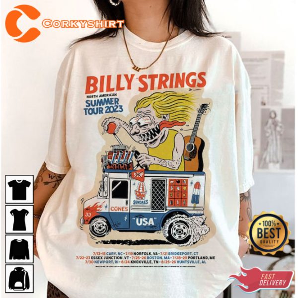 2023 Billy Strings Summer Tour Merch Billy Strings Band Tee