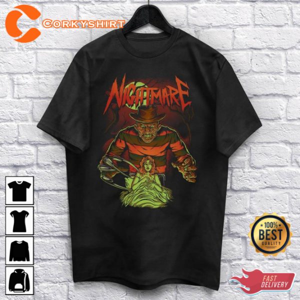 A Horror Movie Nightmare At Elm Street Scary Halloween T-Shirt