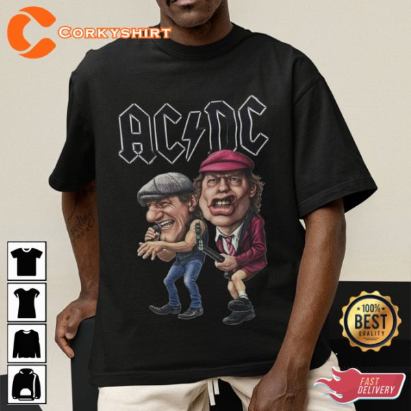 ACDC Concert Funny Design Heavy Metal Clothing T-Shirt