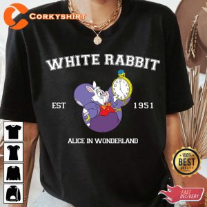 Alice In Wonderland Est 1951 Cheshire Cat Mad Disney Cartoon T-Shirt