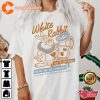 Alice In Wonderland White Rabbit Outlined Text Style Disney Cartoon T-shirt