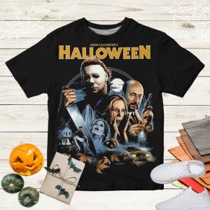 American Slasher Media Franchise Halloween Shirt, Halloween Michael Myers Unisex 3D DesignT-Shirt