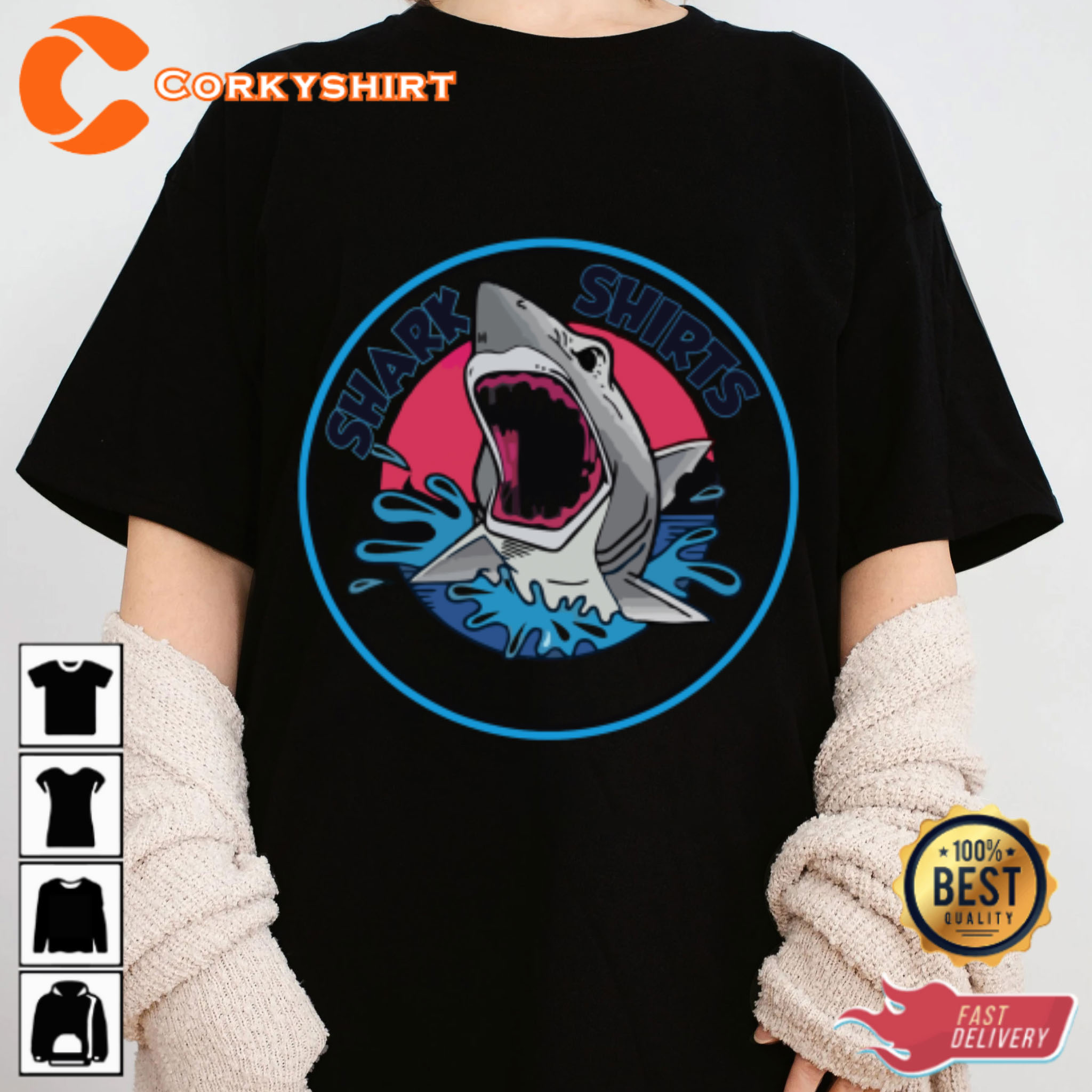 Animated Shark Attack Unisex T-Shirt