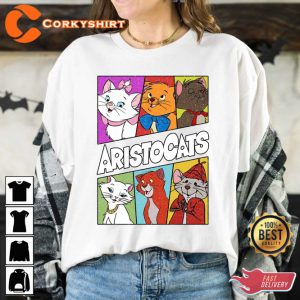 Aristocats Disney Cat Lovers Animal Kingdom Cartoon T-Shirt