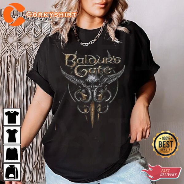 Baldurs Gate 3 Party-based RPG Dungeons and Dragons Gaming Vibes T-Shirt