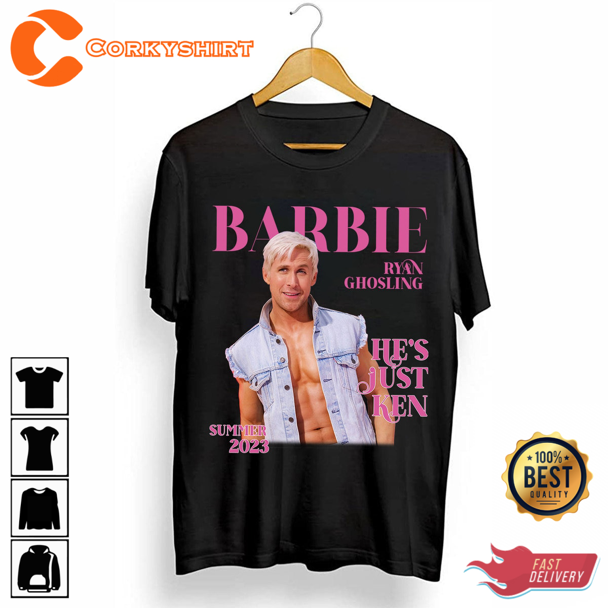 Barbie 2023 Ryan Gosling Kenough Movie T-shirt