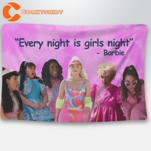 Barbie Movie Girls Night Flag Tapestry Fun party Gift Barbie Ken